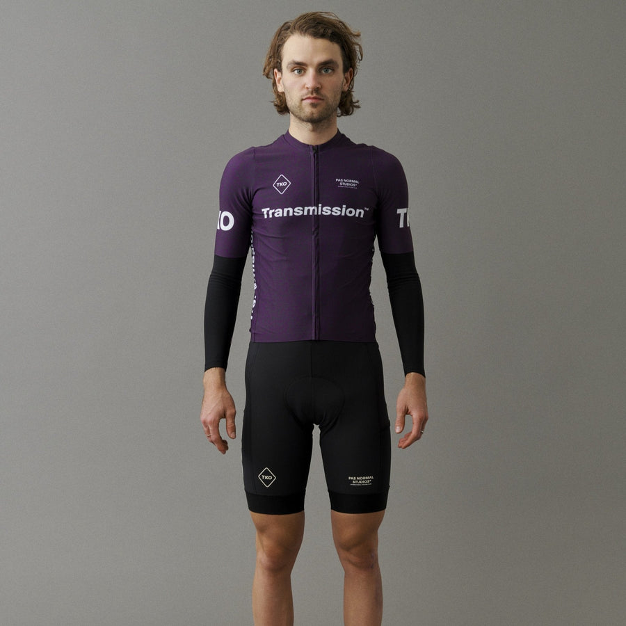 Pas Normal Studios Men's T.K.O. Short Sleeve Jersey - Dark Purple Transmission