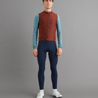 Pas Normal Studios Men's Mechanism Thermal Long Sleeve Jersey - Mahogany / Dusty Teal