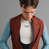 Pas Normal Studios Men's Mechanism Thermal Long Sleeve Jersey - Mahogany / Dusty Teal