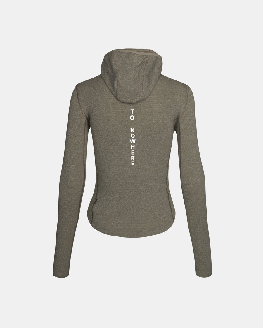 Pas Normal Studios - Women's Thermal Hooded Windproof Base Layer - Dark Stone