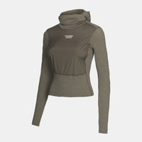 Pas Normal Studios - Women's Thermal Hooded Windproof Base Layer - Dark Stone