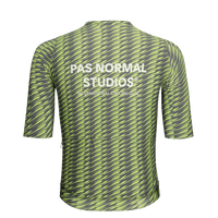 Pas Normal Studios Men's Solitude Jersey - Dark Moss / Lime Green