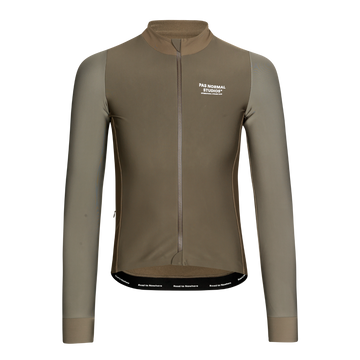 Pas Normal Studios Men's Mechanism Thermal Long Sleeve Jersey - Earth / Dark Stone