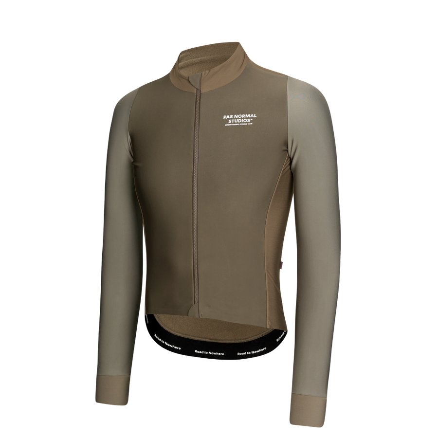 Pas Normal Studios Men's Mechanism Thermal Long Sleeve Jersey - Earth / Dark Stone