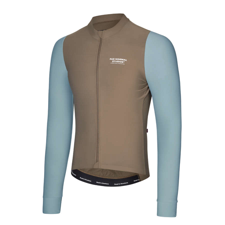 Pas Normal Studios Men's Mechanism Long Sleeve Jersey - Dusty Blue / Dark Stone