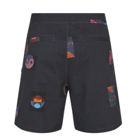 Pas Normal Studios T.K.O. Off Race Cotton Twill Shorts - Charcoal