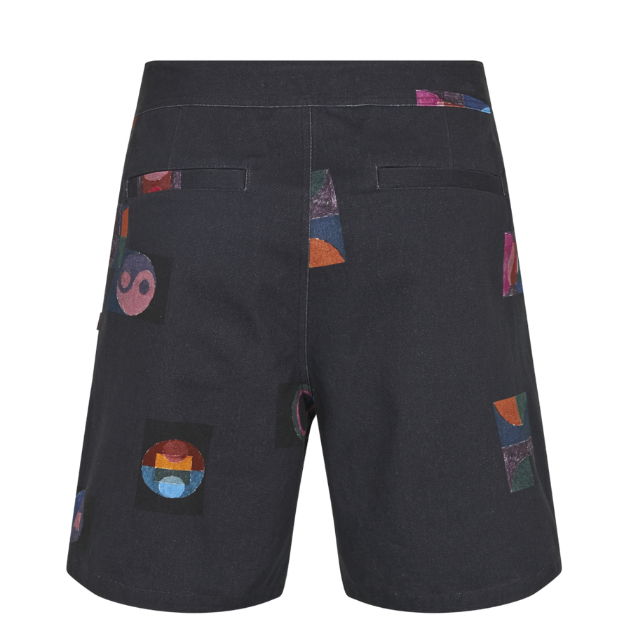 Pas Normal Studios T.K.O. Off Race Cotton Twill Shorts - Charcoal