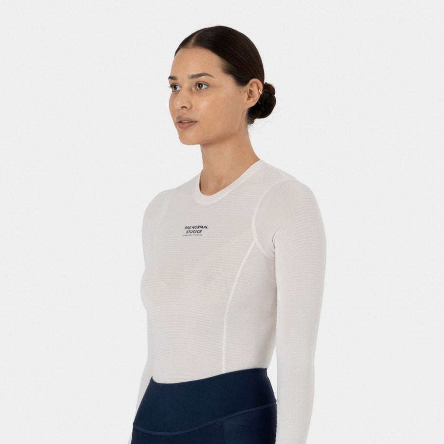 Pas Normal Studios Women's Thermal Long Sleeve Base Layer - Off White