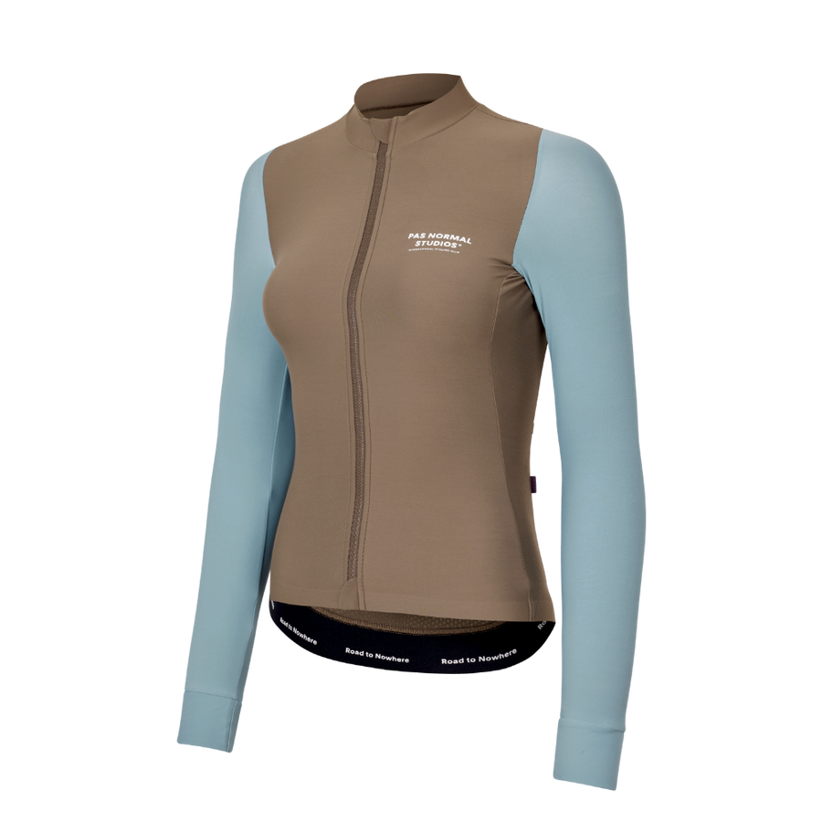 Pas Normal Studios Women's Mechanism Long Sleeve Jersey - Dusty Blue / Dark Stone